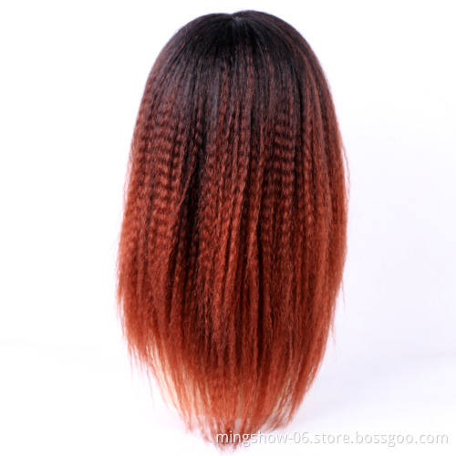 48 hours delivery afro synthetic brown wigs wholesale  for black women